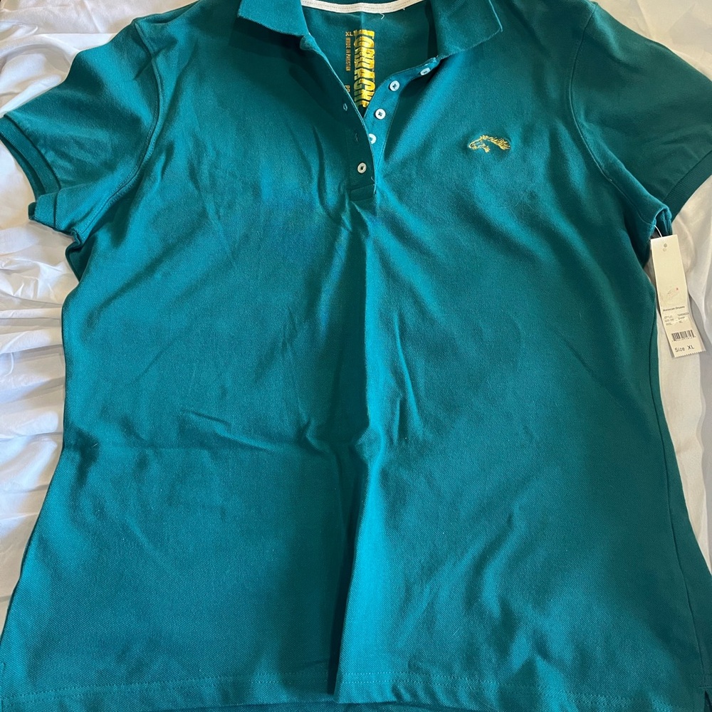 Vintage Jordache Premium Teal Button-Down Polo Shirt NWT